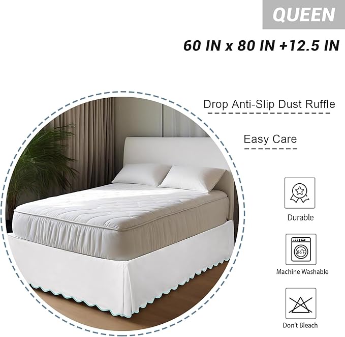 Bed Skirt - Queen - 12 in Drop