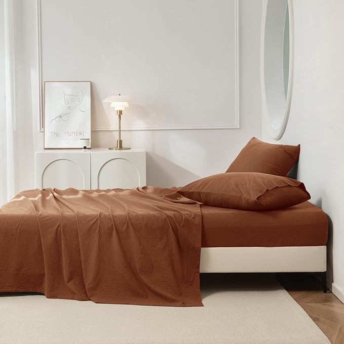 Linen Bed Sheet Set - Full - 4 Piece