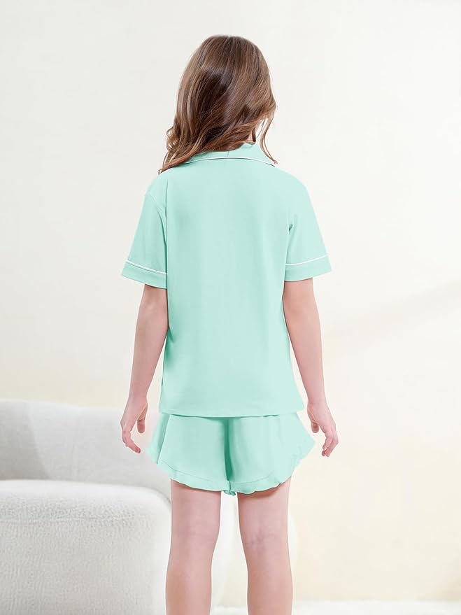100% Cotton Shorts Pajama Set - Short Sleeve - 2 Piece