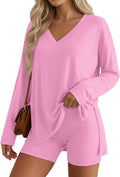 Women's Shorts Pajama Set - Long Sleeve - 2 Piece