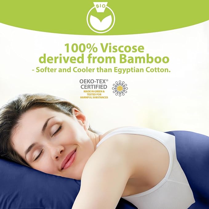 Bamboo Cooling Bed Sheet Set - Queen - 6 Piece