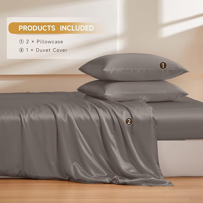 Mulberry Silk Duvet Cover Set - King - 3 Piece
