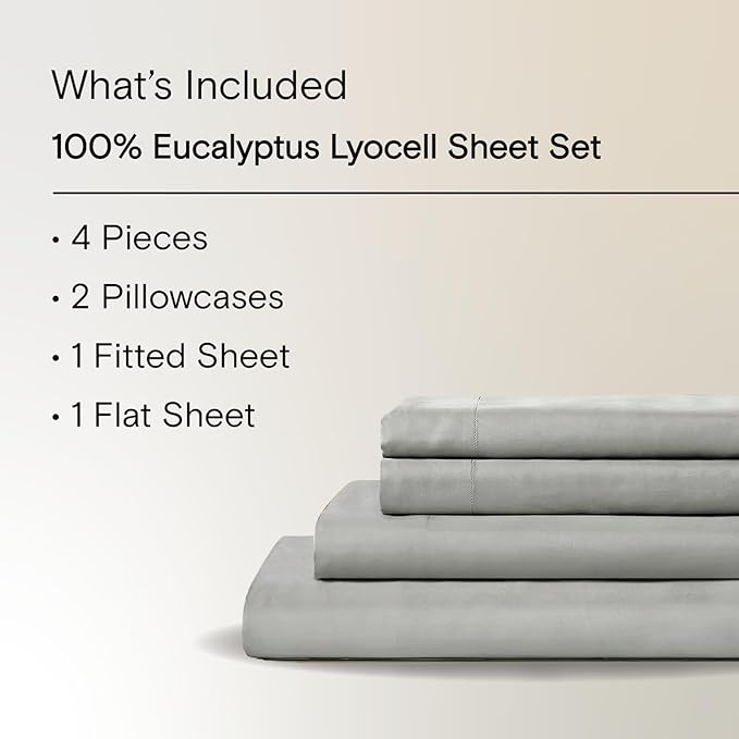Cooling Bed Sheet Set - Queen - 4 Piece
