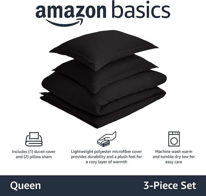 Microfiber Duvet Cover Set - Queen - 3 Piece