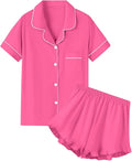 100% Cotton Shorts Pajama Set - Short Sleeve - 2 Piece