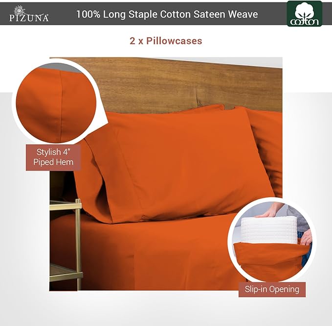 100% Cotton Pillowcase Set - Queen - 2 Piece