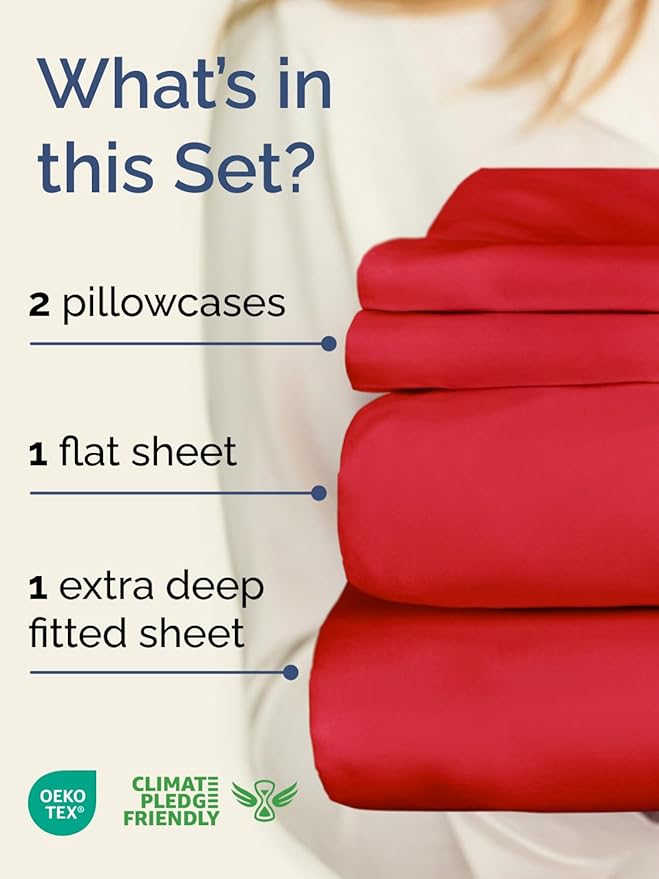 Cooling Bed Sheet Set - Twin XL - 4 Piece