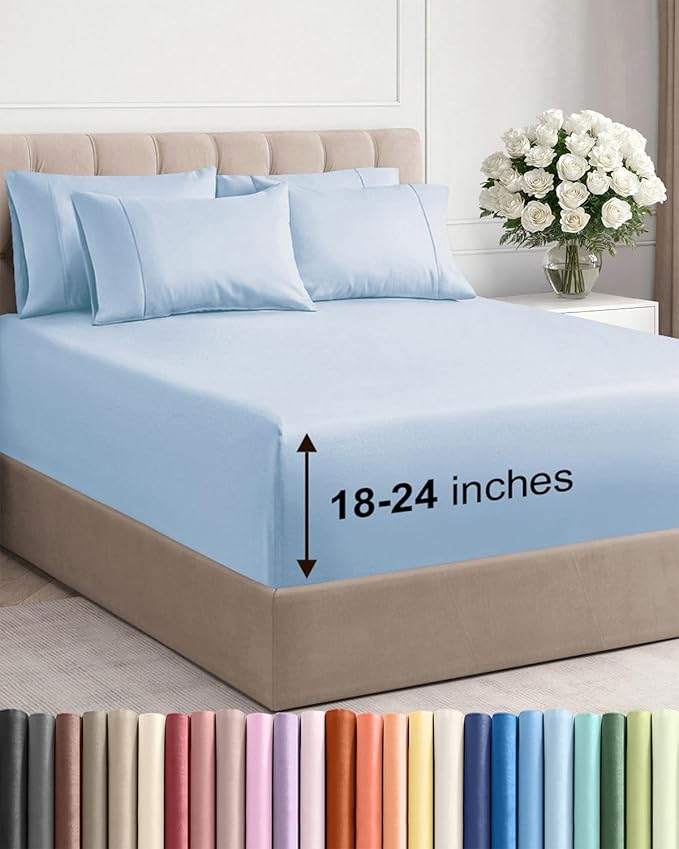 Cooling Bed Sheet Set - Queen - 6 Piece