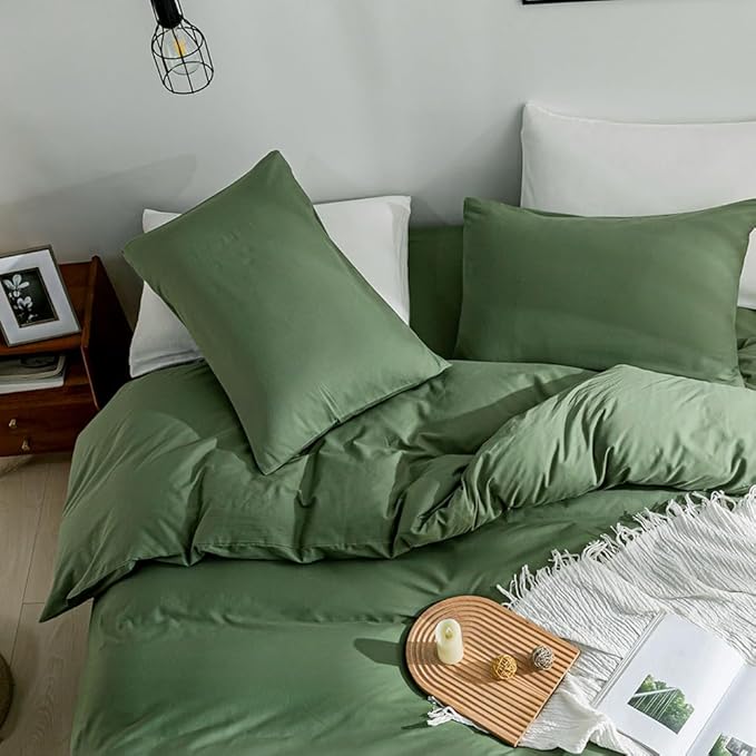 Linen Duvet Cover Set - Queen - 3 Piece