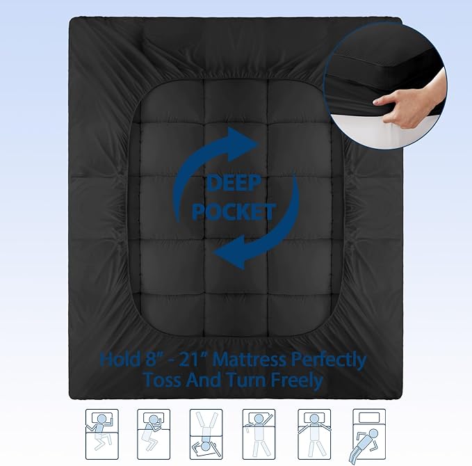 Bamboo Cooling Mattress Topper - King