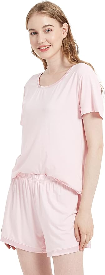 Bamboo Shorts Pajama Set - Short Sleeve - 2 Piece