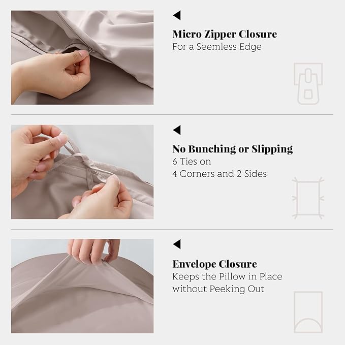 Bamboo Cooling Duvet Cover Set - King - 3 Piece