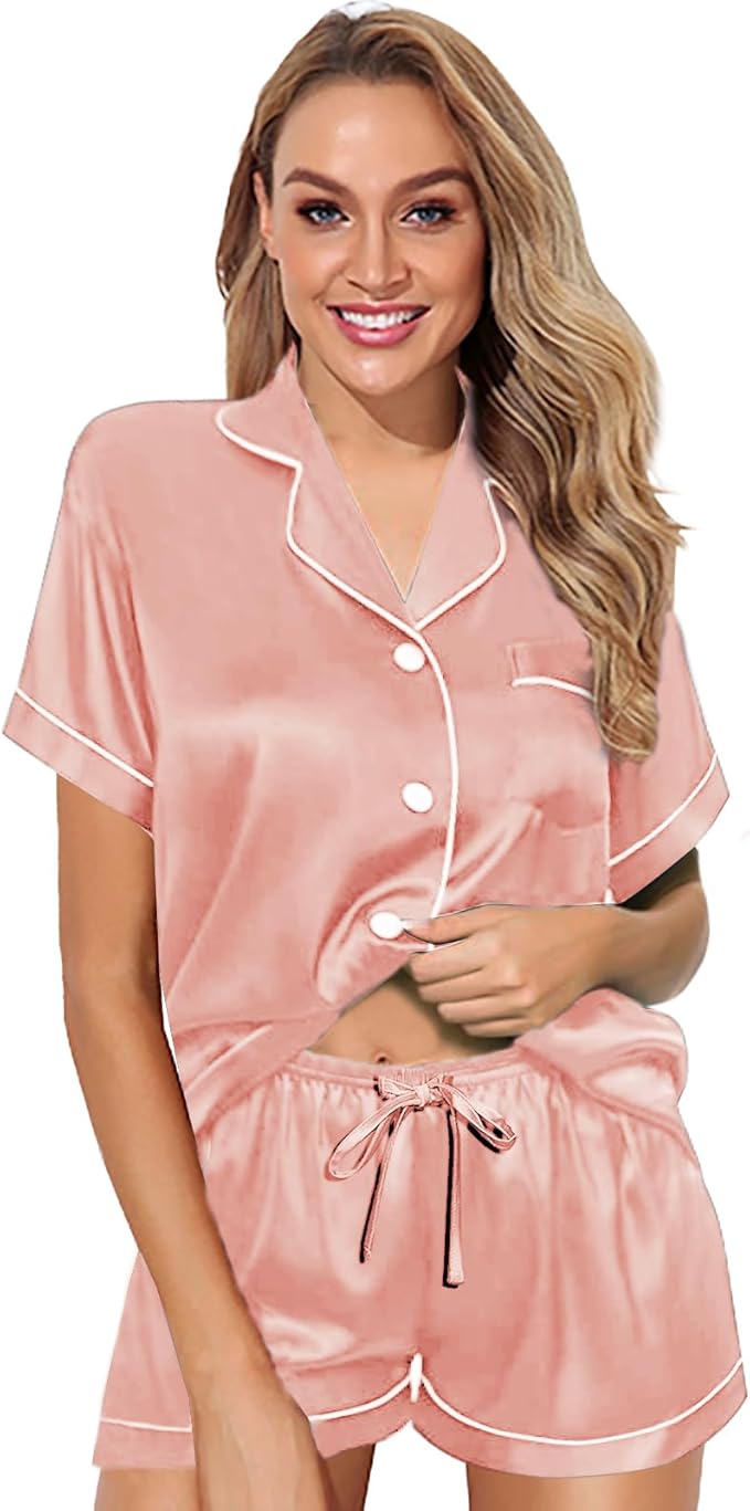 Satin Pajama Set - 2 Piece