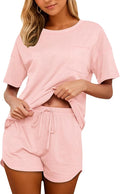 Women's 100% Cotton Shorts Pajama Set - Short Sleeve - 2 Piece