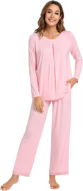 Women's Bamboo Pants Pajama Set - Long Sleeve - 2 Piece
