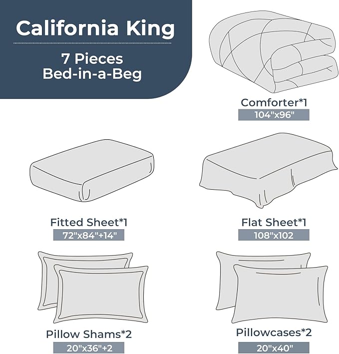Comforter Set - King - 7 Piece