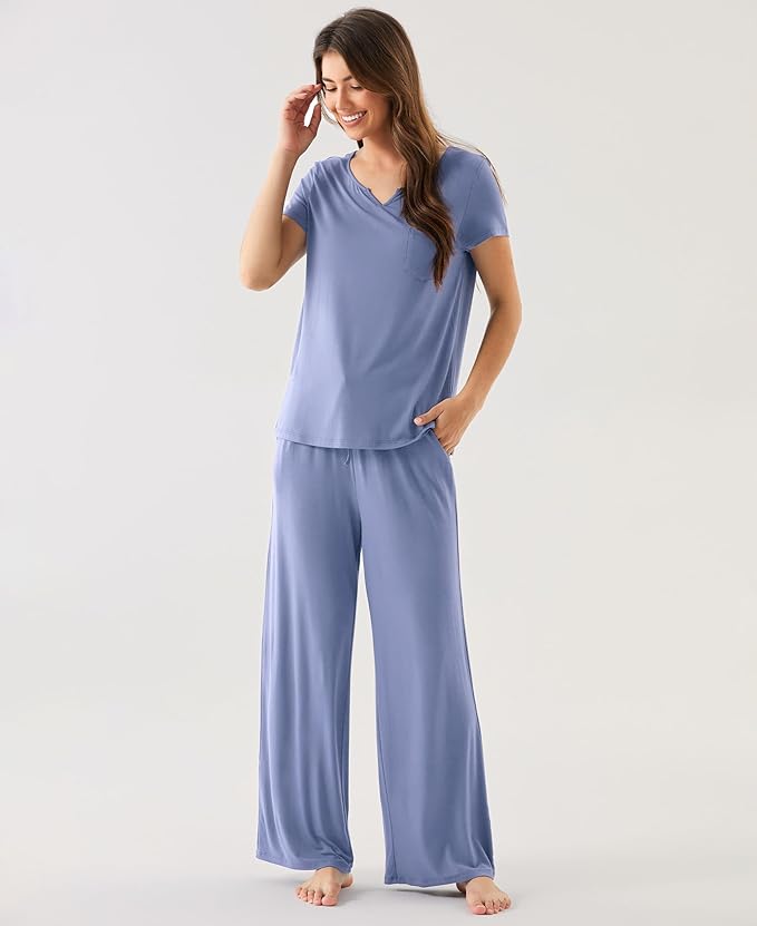 Bamboo Pajama Set - Short Sleeve - 2 Piece