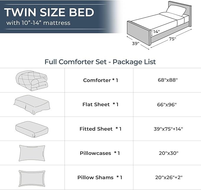 Comforter Set - Twin - 5 Piece