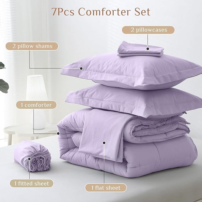 Down Alternative Comforter Set - King - 7 Piece