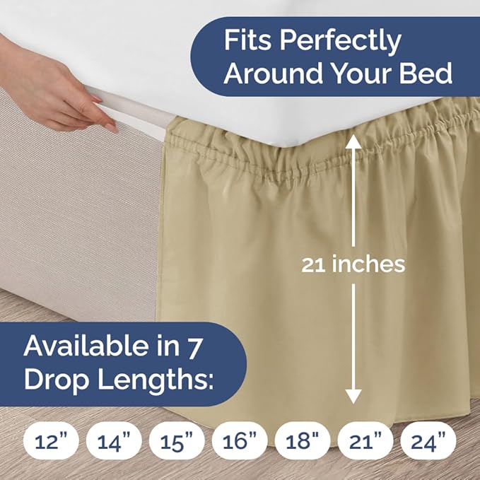 Bed Skirt - Queen - 21 in Drop