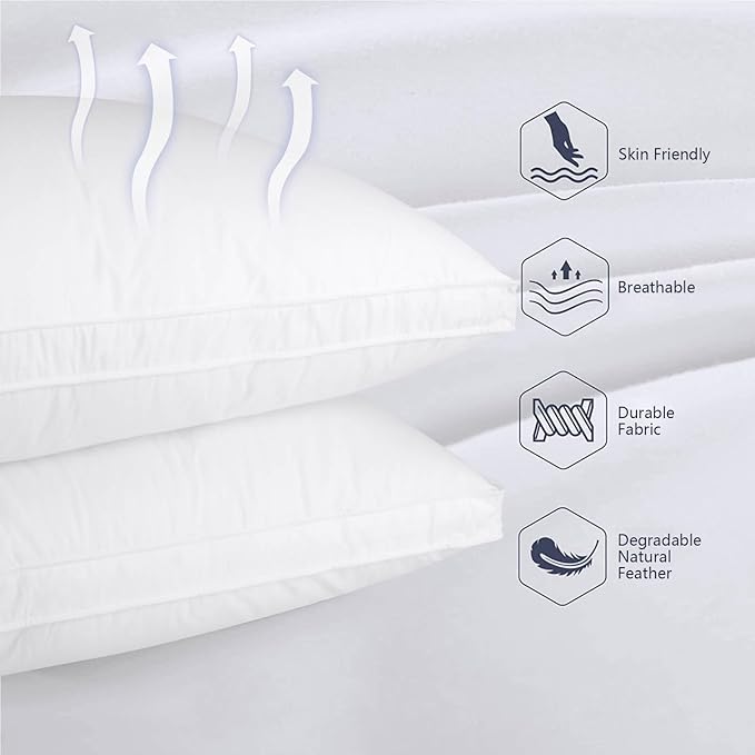 100% Cotton Hypoallergenic Bed Pillow - Queen