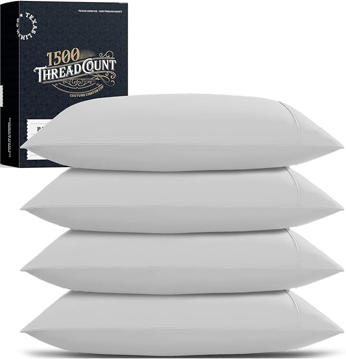 Linen Cooling Pillowcase Set - Queen - 4 Piece