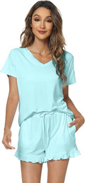 Bamboo Cooling Shorts Pajama Set - Short Sleeve - 2 Piece
