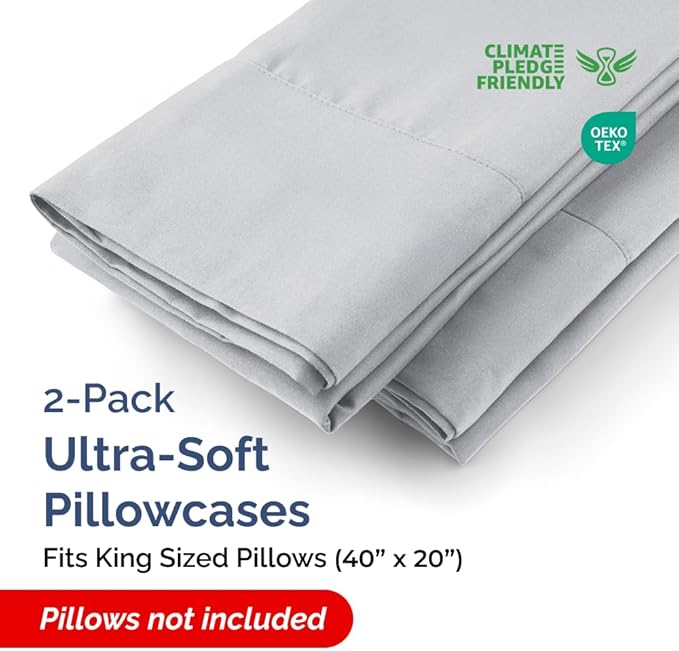 Pillowcase Set - King - 2 Pack - 2 Piece