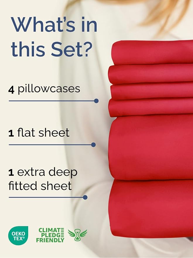 Cooling Bed Sheet Set - Queen - 6 Piece