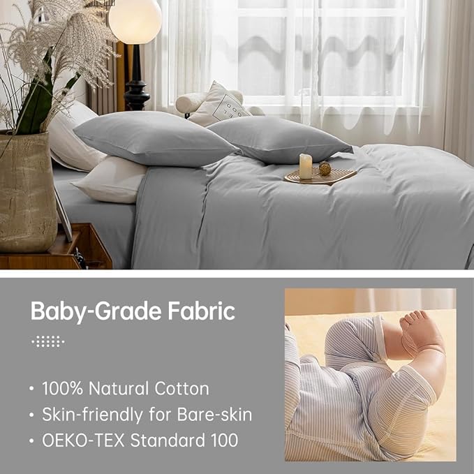 Linen Duvet Cover Set - King - 3 Piece
