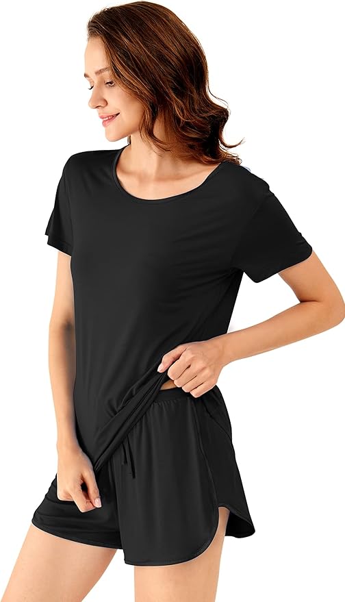 Women's Bamboo Cooling Pajama Set - Short Sleeve - 2 Piece