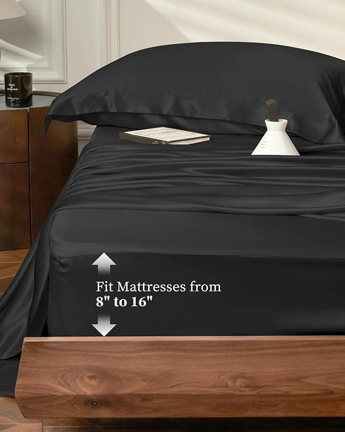 Mulberry Silk Bed Sheet Set - Queen - 4 Piece