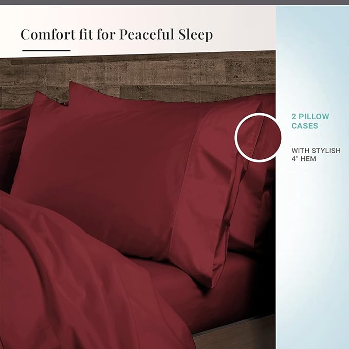 100% Cotton Pillowcase Set - Queen - 2 Piece