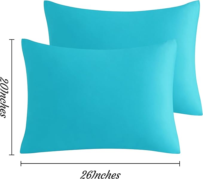 Microfiber Pillowcase Set - Standard - 20 x 26 in - 2 Pack - 2 Piece