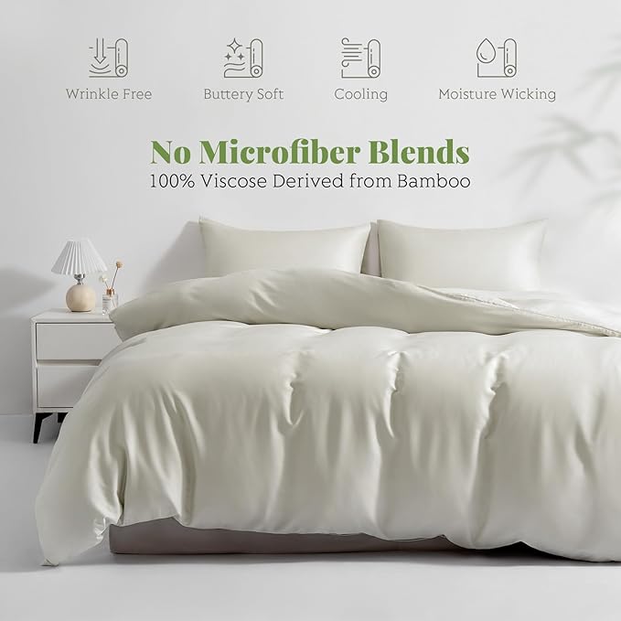 Bamboo Cooling Duvet Cover Set - King - 3 Piece