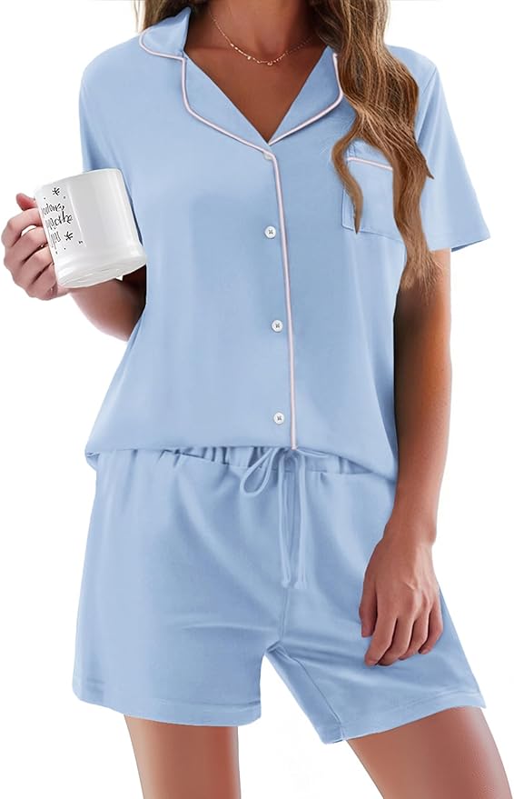 Women's Pajama Set - Short Sleeve - 2 Piece