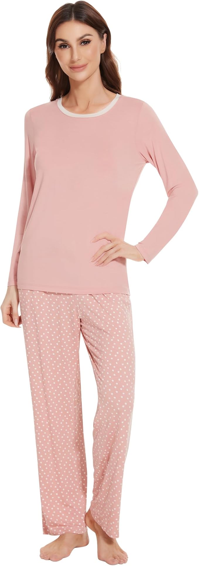 Women's Bamboo Pants Pajama Set - Long Sleeve