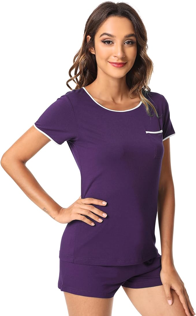 Women's Bamboo Cooling Pajama Set - Short Sleeve - 2 Piece