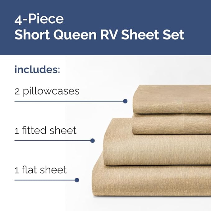 Cooling Bed Sheet Set - Queen - 4 Piece