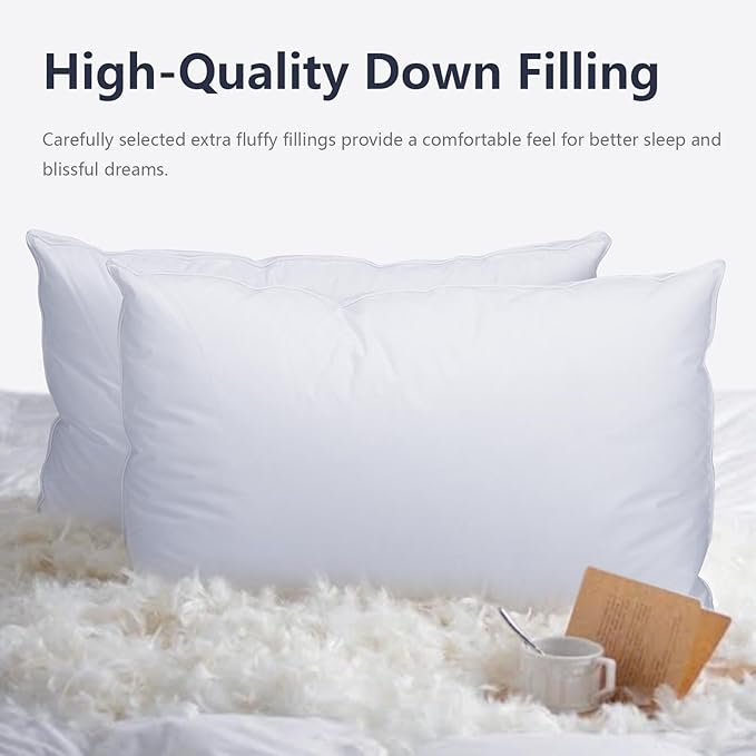 100% Cotton Hypoallergenic Bed Pillow - Queen