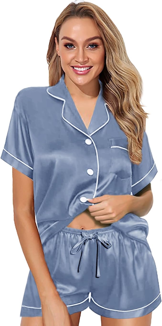 Satin Pajama Set - 2 Piece