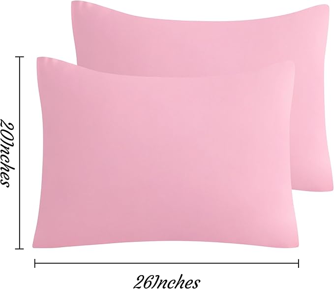 Microfiber Pillowcase Set - Standard - 20 x 26 in - 2 Pack - 2 Piece