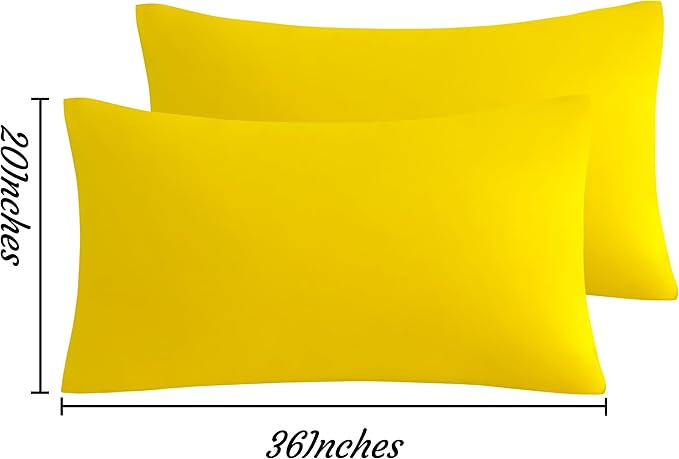 Microfiber Pillowcase Set - King - 20 x 36 in - 2 Pack - 2 Piece