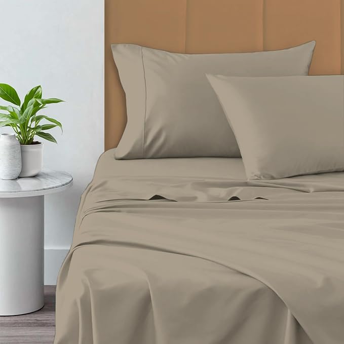 100% Cotton Bed Sheet Set - King - 15 in Deep Pocket