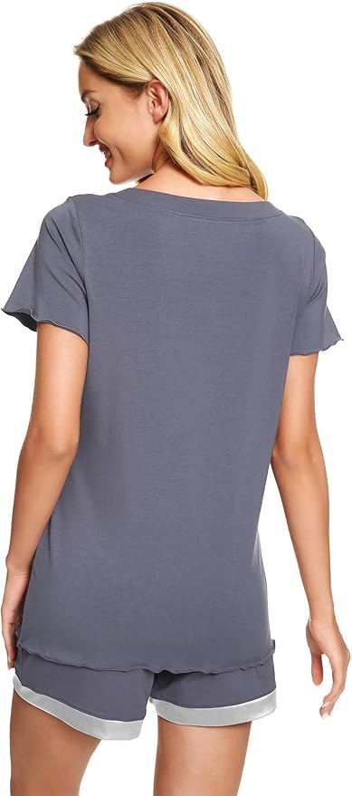 Women's Bamboo Cooling Pajama Set - Short Sleeve - 2 Piece