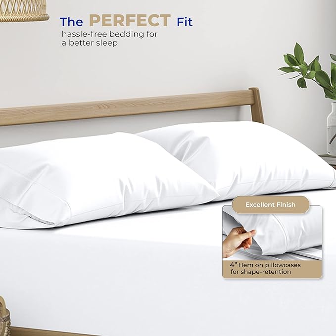 100% Cotton Cooling Pillowcase - Queen