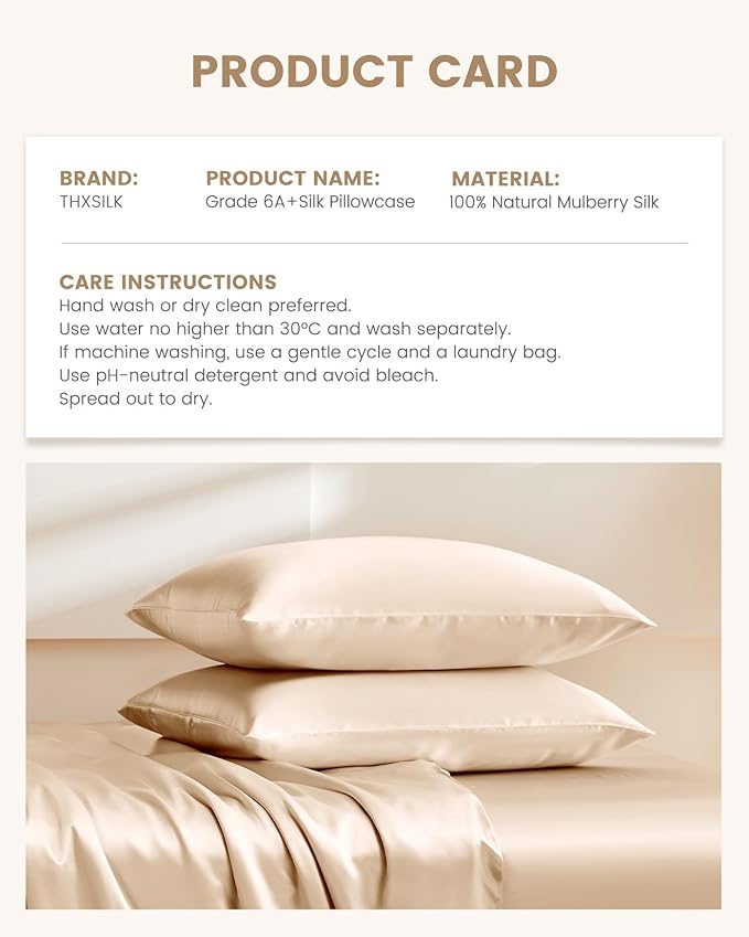 Mulberry Silk Pillowcase - Standard