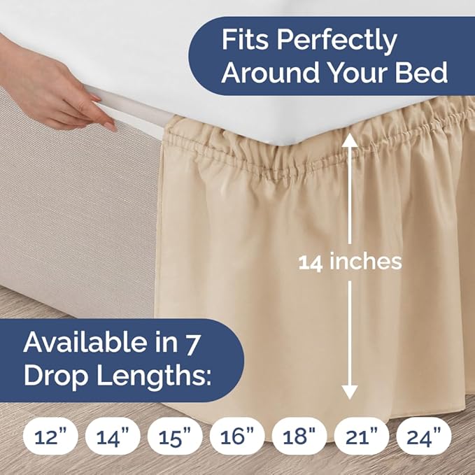 Bed Skirt - Full - 14 in Drop
