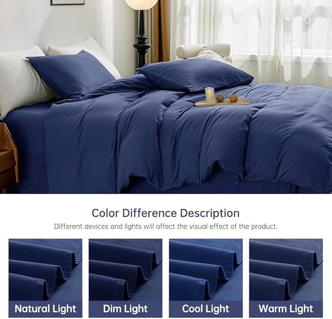 Linen Duvet Cover Set - King - 3 Piece