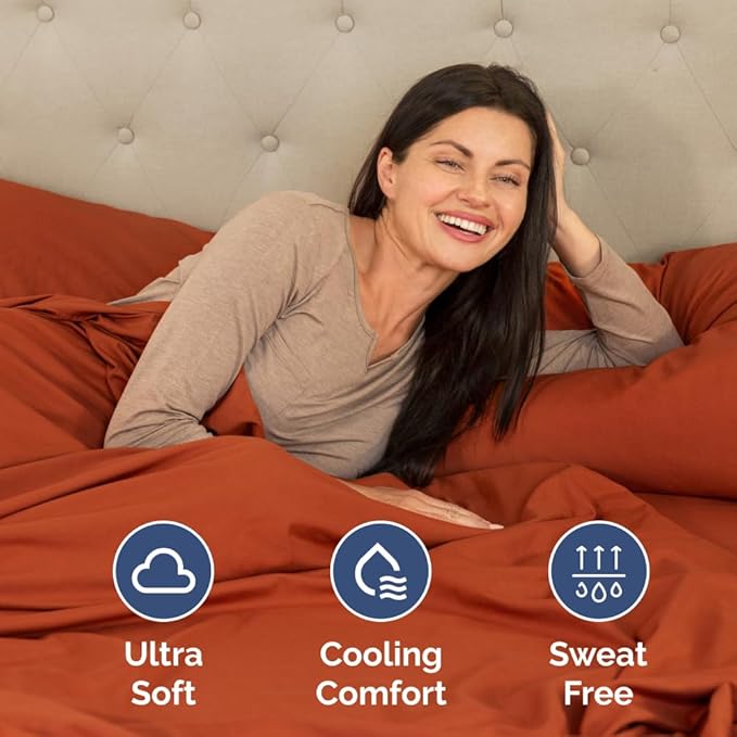 Cooling Bed Sheet Set - Queen - 4 Piece